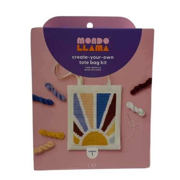 Mondo Llama Stitch It Yourself Tote Bag Craft Kit - Picture 4 of 6